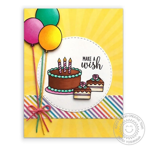 Simon Says Stamp! Sunny Studio MAKE A WISH Clear Stamps SSCL 223