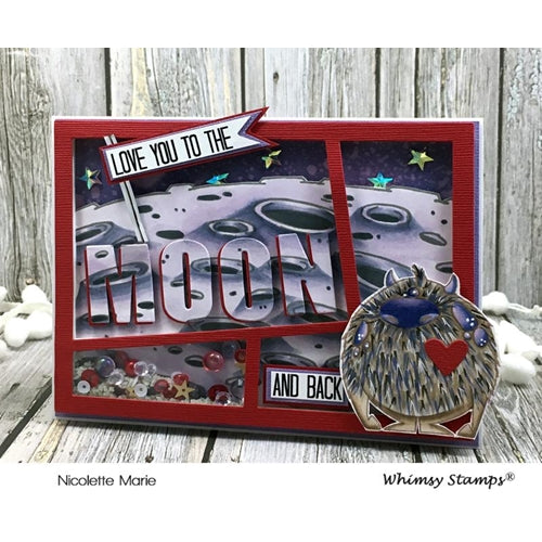 Simon Says Stamp! Whimsy Stamps MOON BACKGROUND Cling Stamp DP1001