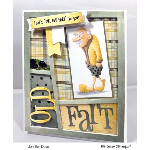 Simon Says Stamp! Whimsy Stamps OLD GEEZER Clear Stamps CWSD221