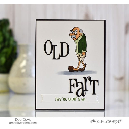 Simon Says Stamp! Whimsy Stamps OLD GEEZER Clear Stamps CWSD221