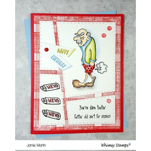 Simon Says Stamp! Whimsy Stamps OLD GEEZER Clear Stamps CWSD221