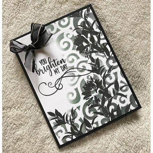 Simon Says Stamp! Gina K Designs ROUNDED SWIRL Stencil 2090