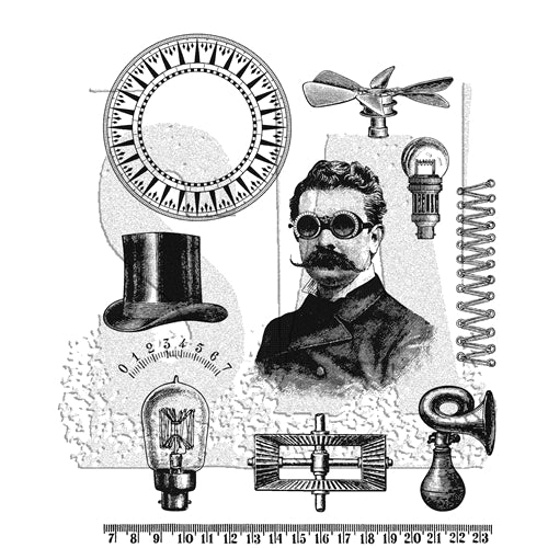 Simon Says Stamp! Tim Holtz Cling Rubber Stamps THE PROFESSOR CMS373