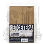 Simon Says Stamp! Tim Holtz Etcetera BRACKET TRIMS Chipboard THETC-010