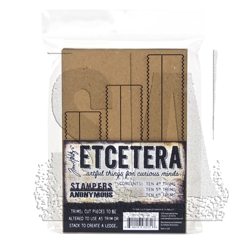 Simon Says Stamp! Tim Holtz Etcetera PINKED TRIMS Chipboard THETC-009