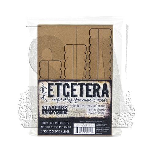 Simon Says Stamp! Tim Holtz Etcetera SCALLOP TRIMS Chipboard THETC-008