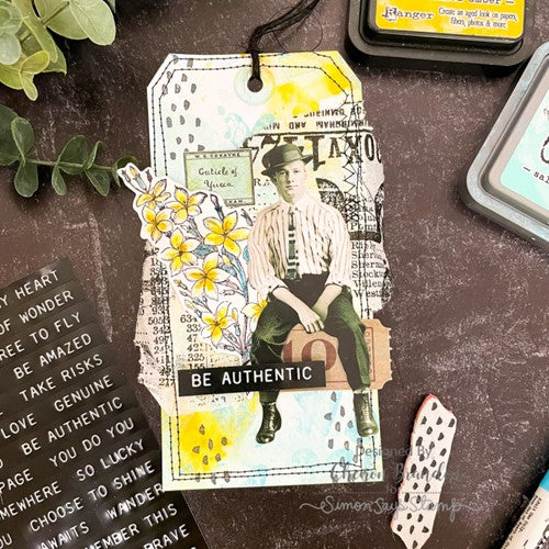 Simon Says Stamp! Tim Holtz Cling Rubber Stamps MEDIA MARKS 1 CMS362