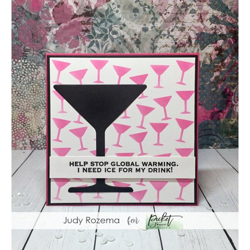 Simon Says Stamp! Picket Fence Studios WAYS TO SAY LETS DRINK Clear Stamps s139