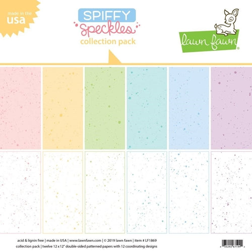 Simon Says Stamp! Lawn Fawn SPIFFY SPECKLES 12x12 Inch Collection Pack LF1869
