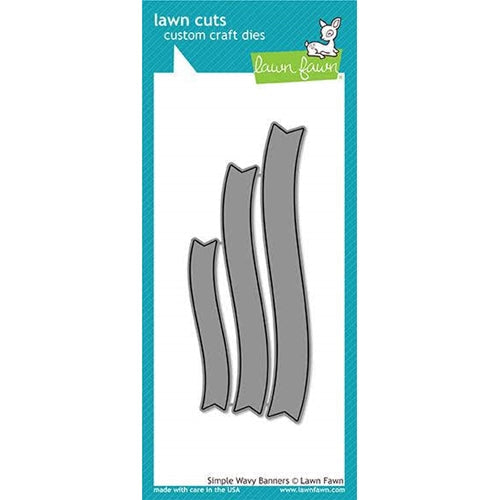 Simon Says Stamp! Lawn Fawn SIMPLE WAVY BANNERS Die Cuts LF1924