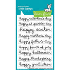 Simon Says Stamp! Lawn Fawn CELEBRATION SCRIPTY SENTIMENTS Clear Stamps LF1898