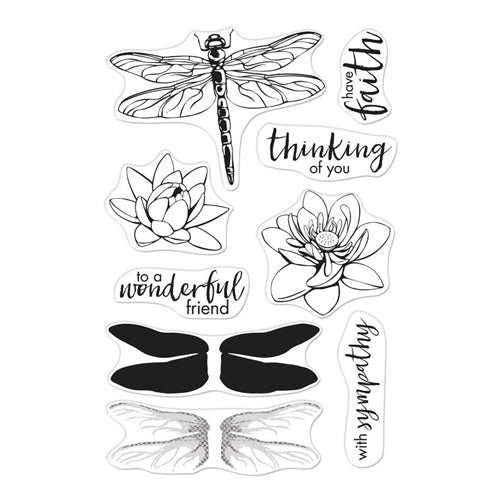 Simon Says Stamp! Hero Arts Clear Stamps Color Layering DRAGONFLY CM326