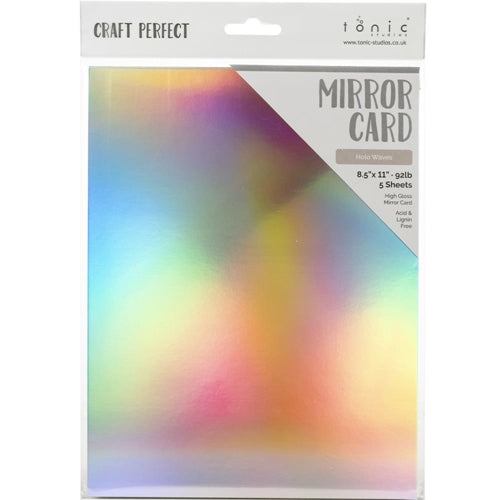 Simon Says Stamp! Tonic HOLO WAVES Mirror Card Gloss Cardstock 9463e