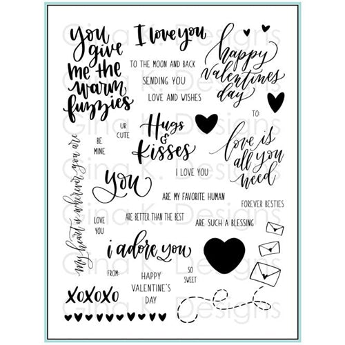 Simon Says Stamp! Gina K Designs LOVE IS ALL YOU NEED Clear Stamps 2217