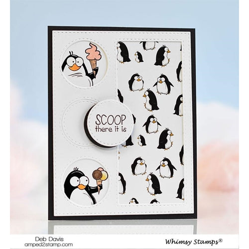 Simon Says Stamp! Whimsy Stamps PENGUIN POOP Clear Stamps CWSD231