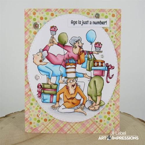 Simon Says Stamp! Art Impressions YOGA Girlfriends Clear Stamps 5109 | color-code:ALT2