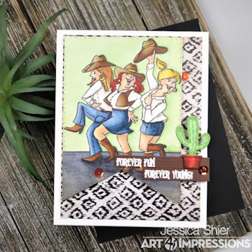 Simon Says Stamp! Art Impressions COWGIRLS Girlfriends Clear Stamps 5108 | color-code:ALT2