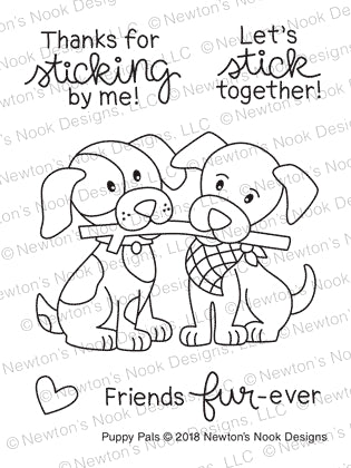 Simon Says Stamp! Newton's Nook Designs PUPPY PALS Clear Stamps NN1808S07