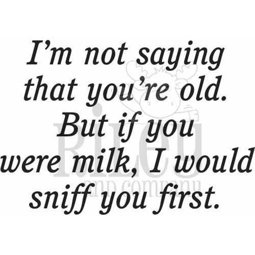 Simon Says Stamp! Riley And Company Funny Bones IF YOU WERE MILK Cling Stamp RWD 672