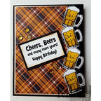 Simon Says Stamp! Riley And Company Funny Bones CHEERS BEERS Cling Stamp RWD 664