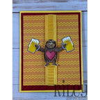 Simon Says Stamp! Riley And Company Funny Bones CHEERS BEERS Cling Stamp RWD 664