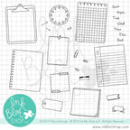 Simon Says Stamp! Ink Blot Shop Clear Stamp Set JOURNALING SPOTS inbl066