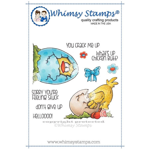 Simon Says Stamp! Whimsy Stamps YOU CRACK ME UP Rubber Cling Stamps DP1006