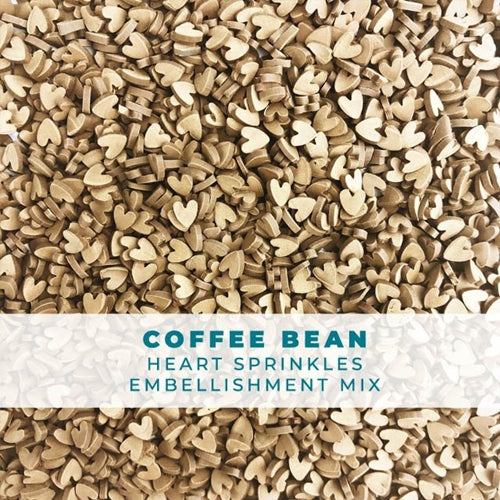 Simon Says Stamp! Trinity Stamps COFFEE BEAN HEART SPRINKLES Embellishment Box 251139