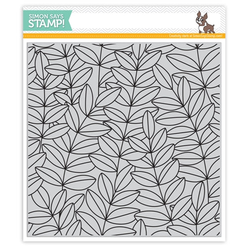Simon Says Stamp! Simon Says Cling Rubber Stamp OUTLINE LEAVES BACKGROUND sss101960