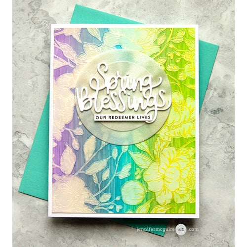 Simon Says Stamp! Simon Says Cling Rubber Stamp PRETTY PEONIES BACKGROUND sss101961 | color-code:ALT2