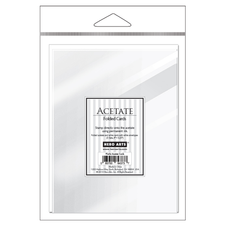 Simon Says Stamp! Hero Arts ACETATE FOLDED Cards and Envelopes PS454