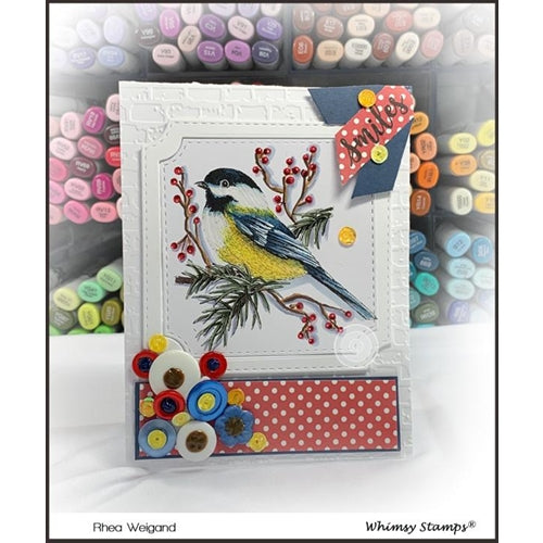 Simon Says Stamp! Whimsy Stamps CHICKADEE Cling Stamp DA1110