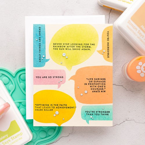 Simon Says Stamp! Simon Says Clear Stamps TINY WORDS ENCOURAGEMENT sss101972 | color-code:ALT00