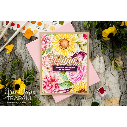 Simon Says Stamp! Simon Says Cling Rubber Stamp FLORAL MIX BACKGROUND sss101974 | color-code:ALT1