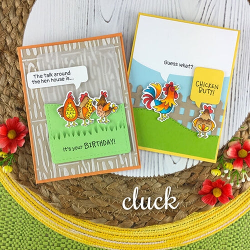 Simon Says Stamp! Newton's Nook Designs CLUCK Clear Stamps NN1904S02