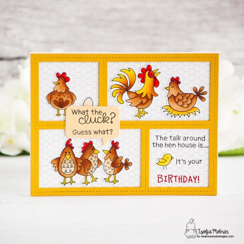 Simon Says Stamp! Newton's Nook Designs CLUCK Clear Stamps NN1904S02