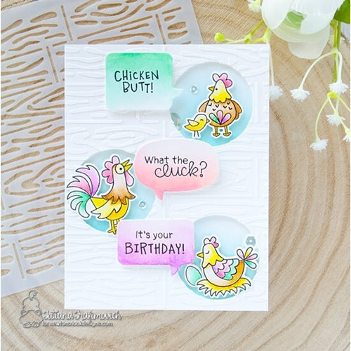 Simon Says Stamp! Newton's Nook Designs CLUCK Clear Stamps NN1904S02