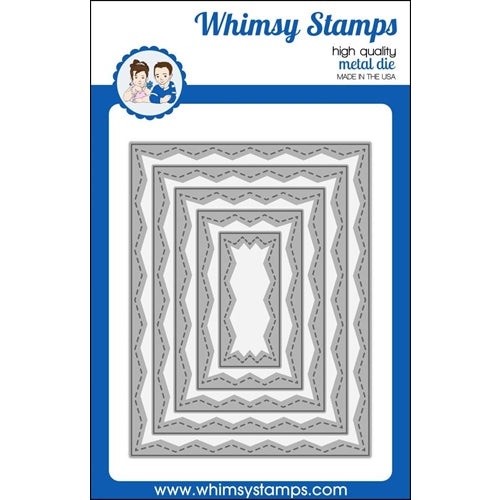 Simon Says Stamp! Whimsy Stamps ZIG ZAG STITCHED RECTANGLES Dies WSD380