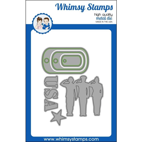 Simon Says Stamp! Whimsy Stamps MILITARY Dies WSD376