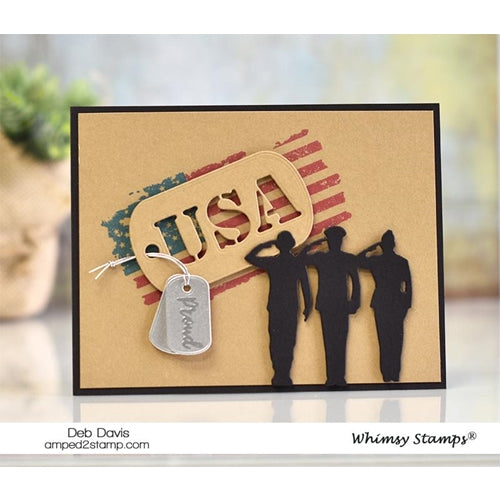 Simon Says Stamp! Whimsy Stamps MILITARY Dies WSD376