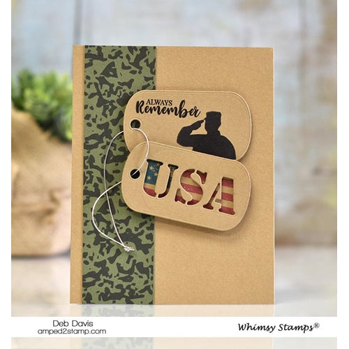 Simon Says Stamp! Whimsy Stamps MILITARY Dies WSD376