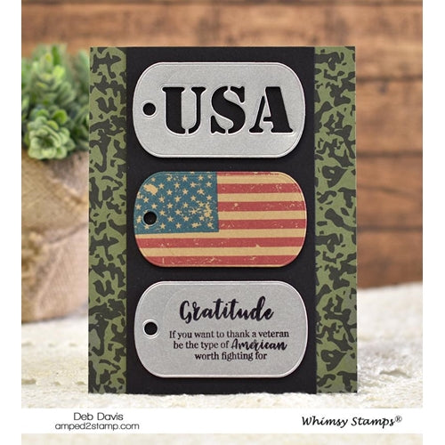 Simon Says Stamp! Whimsy Stamps MILITARY Dies WSD376
