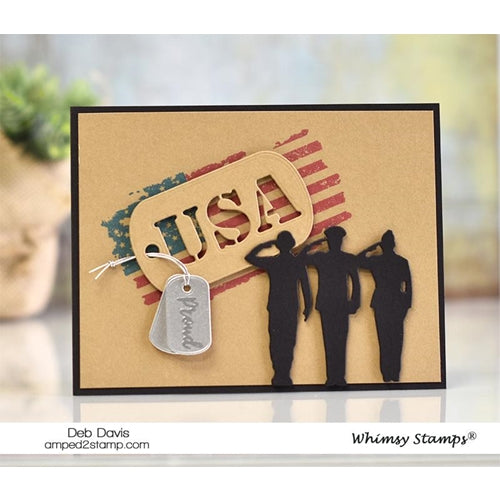 Simon Says Stamp! Whimsy Stamps MILITARY HEROES Clear Stamps CWSD250