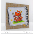 Simon Says Stamp! Whimsy Stamps DORKY DRAGON Cling Stamp DP1012