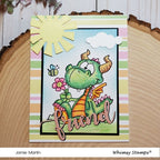 Simon Says Stamp! Whimsy Stamps DORKY DRAGON Cling Stamp DP1012