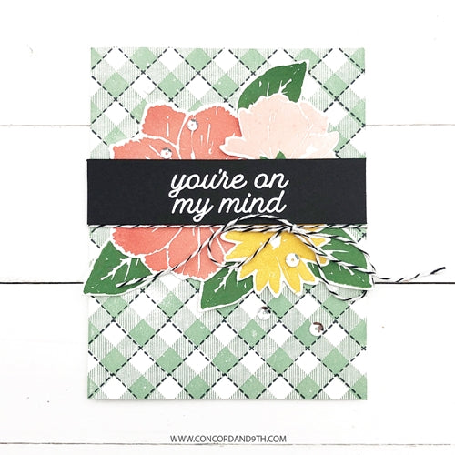 Simon Says Stamp! Concord & 9th GINGHAM BACKGROUND Clear Stamp Set 10608