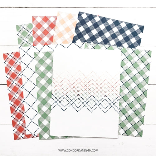 Simon Says Stamp! Concord & 9th GINGHAM BACKGROUND Clear Stamp Set 10608