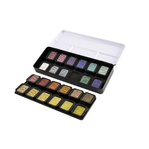 Simon Says Stamp! Finetec MICA WATERCOLOR PEARLESCENT Paint 24 Set f2400
