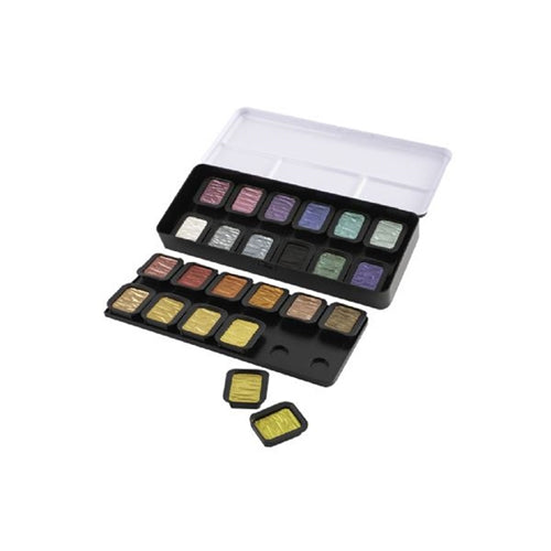 Simon Says Stamp! Finetec MICA WATERCOLOR PEARLESCENT Paint 24 Set f2400