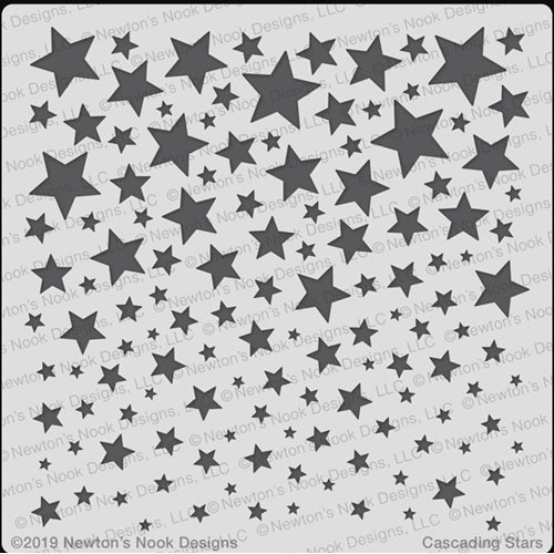 Simon Says Stamp! Newton's Nook Designs CASCADING STARS Stencil NN1905T02